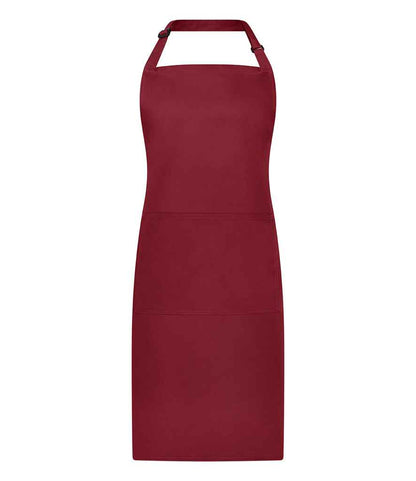 Brand Lab Adjustable Bib Pocket Apron in Burgundy