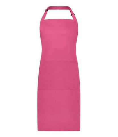 Brand Lab Adjustable Bib Pocket Apron in Fuchsia