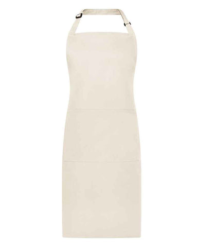 Brand Lab Adjustable Bib Pocket Apron in Natural