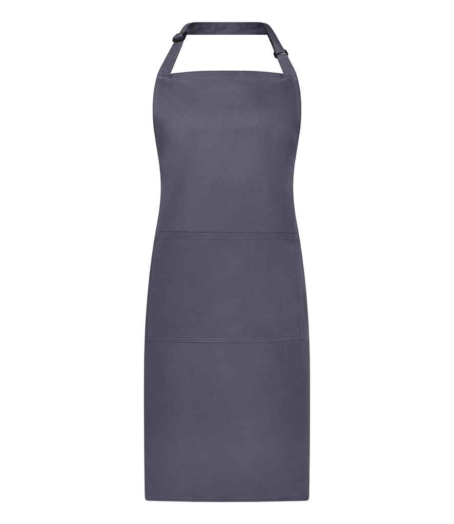 Brand Lab Adjustable Bib Pocket Apron in Steel