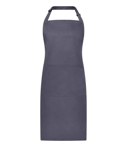 Brand Lab Adjustable Bib Pocket Apron in Steel