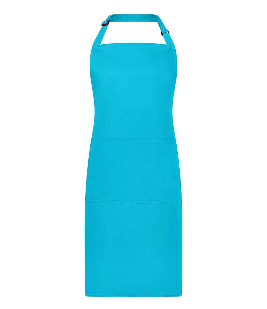 Brand Lab Adjustable Bib Pocket Apron in Turquoise Blue