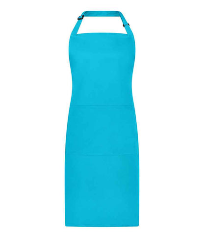 Brand Lab Adjustable Bib Pocket Apron in Turquoise Blue