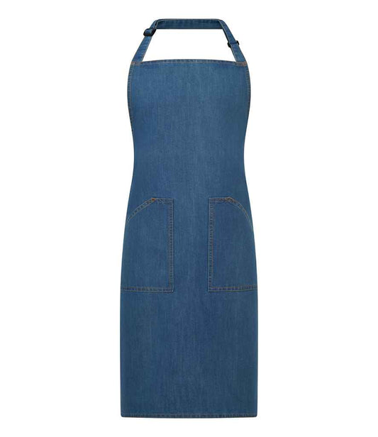 Brand Lab Denim Adjustable Bib Pocket Apron - model image