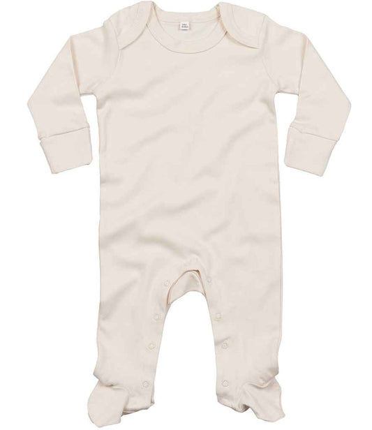 BabyBugz Baby Sleepsuit with Scratch Mitts in Natural