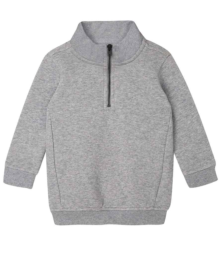 BabyBugz Baby 1/4 Zip Sweatshirt in Heather Marl