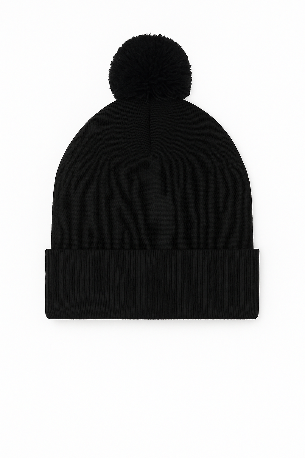 Uneek Pom Pom Beanie Black