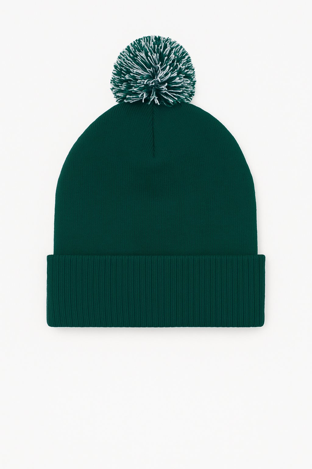 Uneek Pom Pom Beanie Bottle Green/Off White