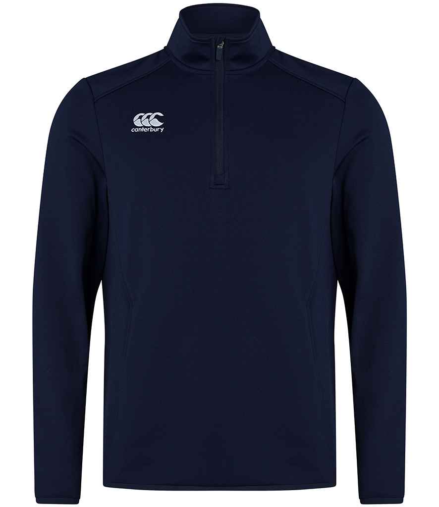 Canterbury Club Zip Neck Mid Layer Training Top in Navy