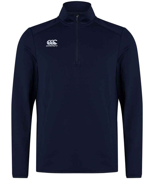 Canterbury Club Zip Neck Mid Layer Training Top in Navy