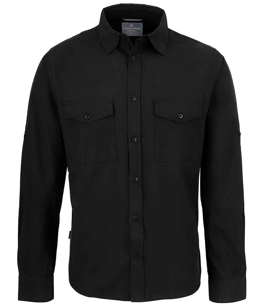Craghoppers Expert Kiwi Long Sleeve Shirt in Black