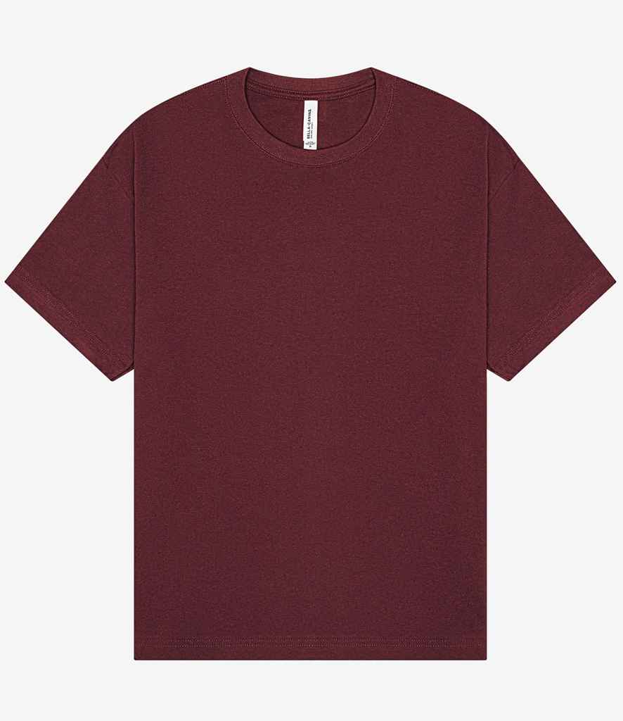 Canvas Unisex Heavyweight Boxy T-Shirt in Maroon
