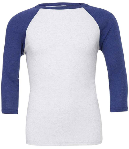 Bella+Canvas Canvas Unisex 3/4 Sleeve Baseball T-Shirt White/Navy