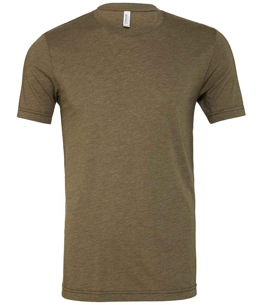 Canvas Unisex Tri-Blend T-Shirt in Olive Green Tri-Blend
