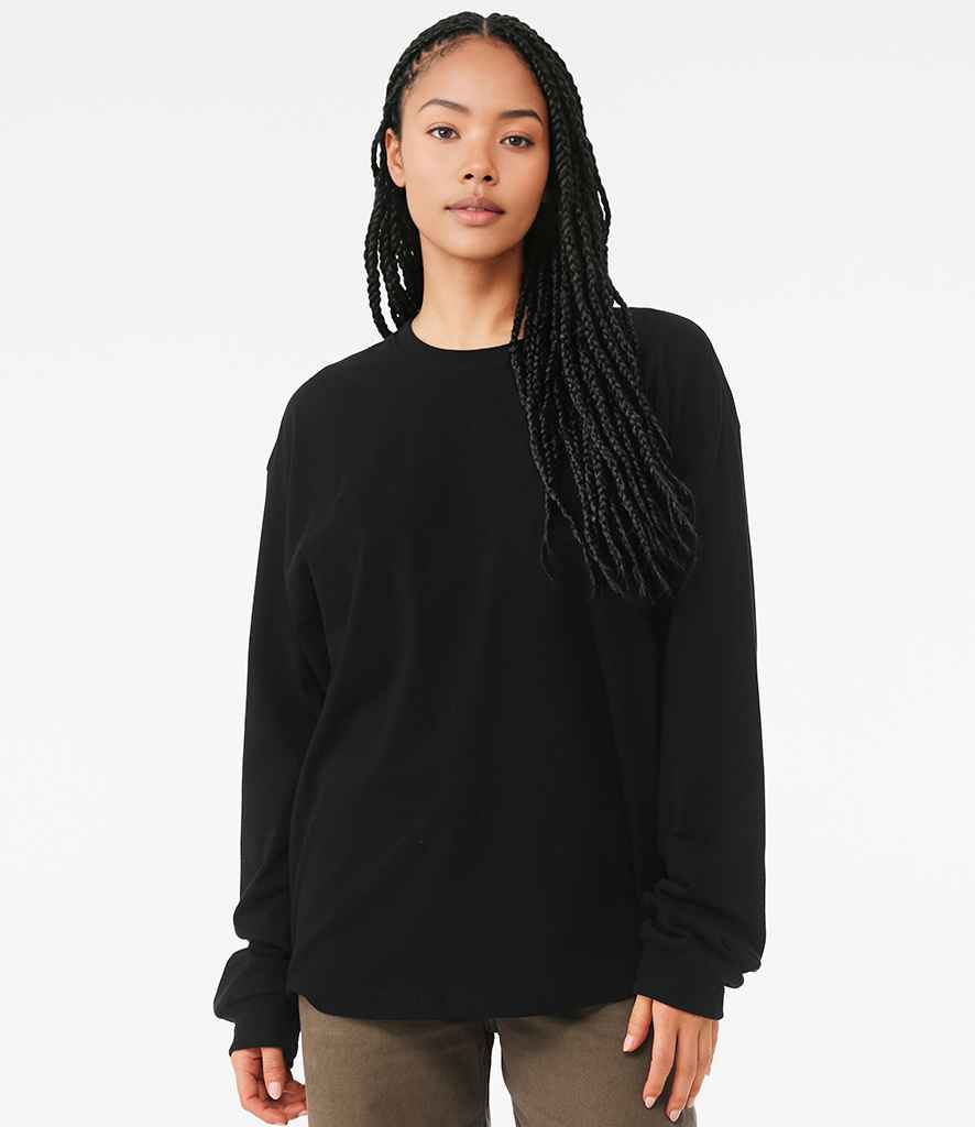 Bella+Canvas Canvas Unisex Heavyweight Long Sleeve Boxy T-Shirt Black