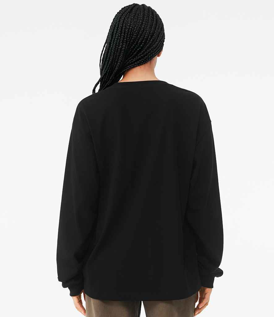 Bella+Canvas Canvas Unisex Heavyweight Long Sleeve Boxy T-Shirt Black