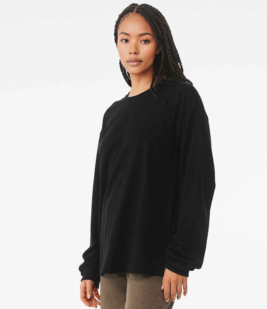 Bella+Canvas Canvas Unisex Heavyweight Long Sleeve Boxy T-Shirt Black