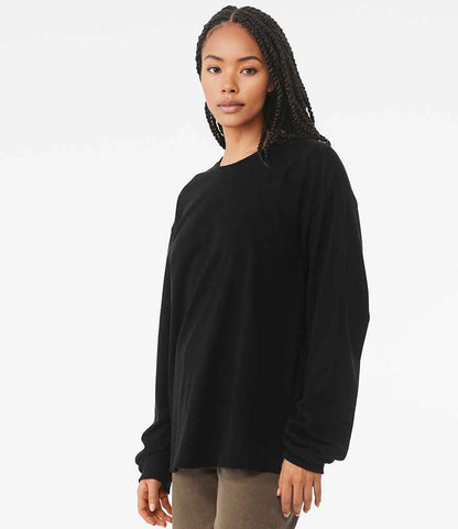 Bella+Canvas Canvas Unisex Heavyweight Long Sleeve Boxy T-Shirt Black