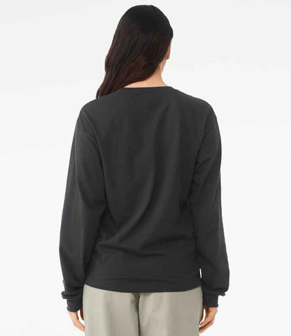 Bella+Canvas Canvas Unisex Heavyweight Long Sleeve Boxy T-Shirt Dark Grey
