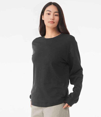 Bella+Canvas Canvas Unisex Heavyweight Long Sleeve Boxy T-Shirt Dark Grey