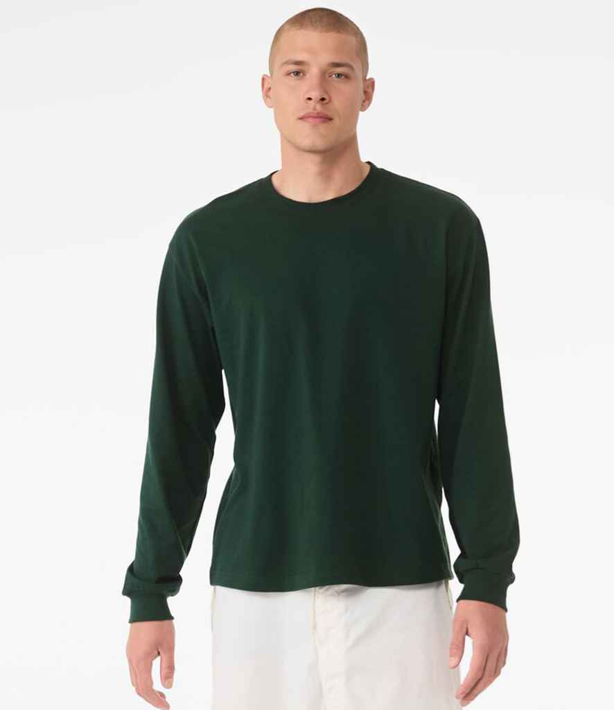 Bella+Canvas Canvas Unisex Heavyweight Long Sleeve Boxy T-Shirt Forest Green