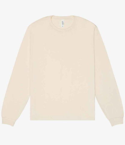 Canvas Unisex Heavyweight Long Sleeve Boxy T-Shirt in Natural
