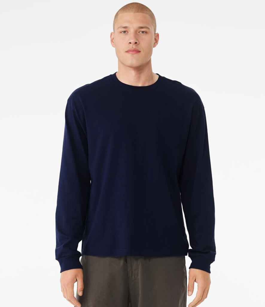 Bella+Canvas Canvas Unisex Heavyweight Long Sleeve Boxy T-Shirt Navy