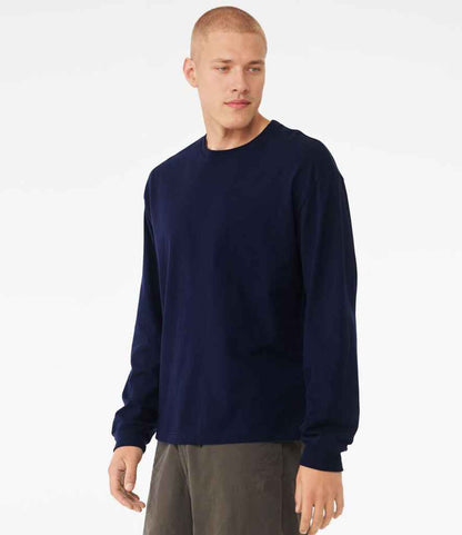 Bella+Canvas Canvas Unisex Heavyweight Long Sleeve Boxy T-Shirt Navy