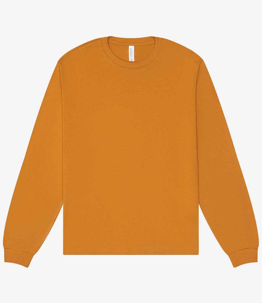 Canvas Unisex Heavyweight Long Sleeve Boxy T-Shirt in Toast