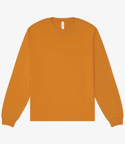 Canvas Unisex Heavyweight Long Sleeve Boxy T-Shirt in Toast