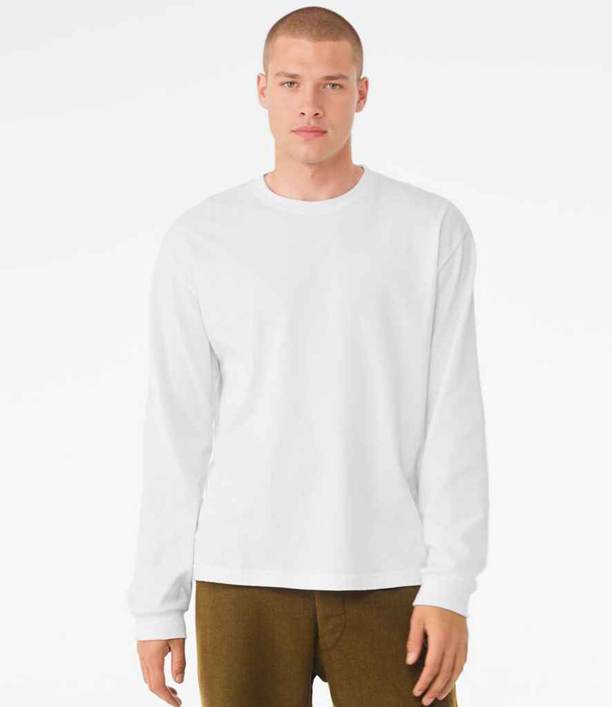 Bella+Canvas Canvas Unisex Heavyweight Long Sleeve Boxy T-Shirt White
