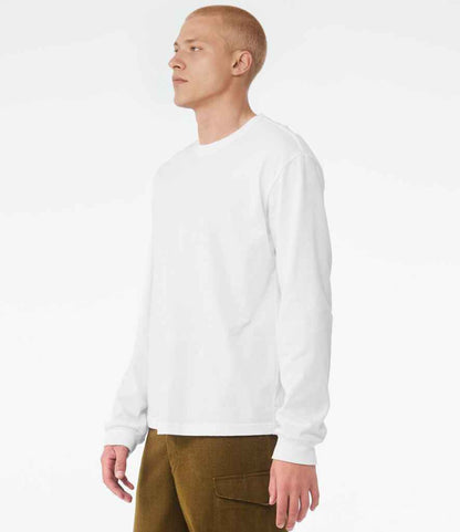 Bella+Canvas Canvas Unisex Heavyweight Long Sleeve Boxy T-Shirt White