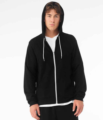 Bella+Canvas Canvas Unisex Full Zip Hoodie Black