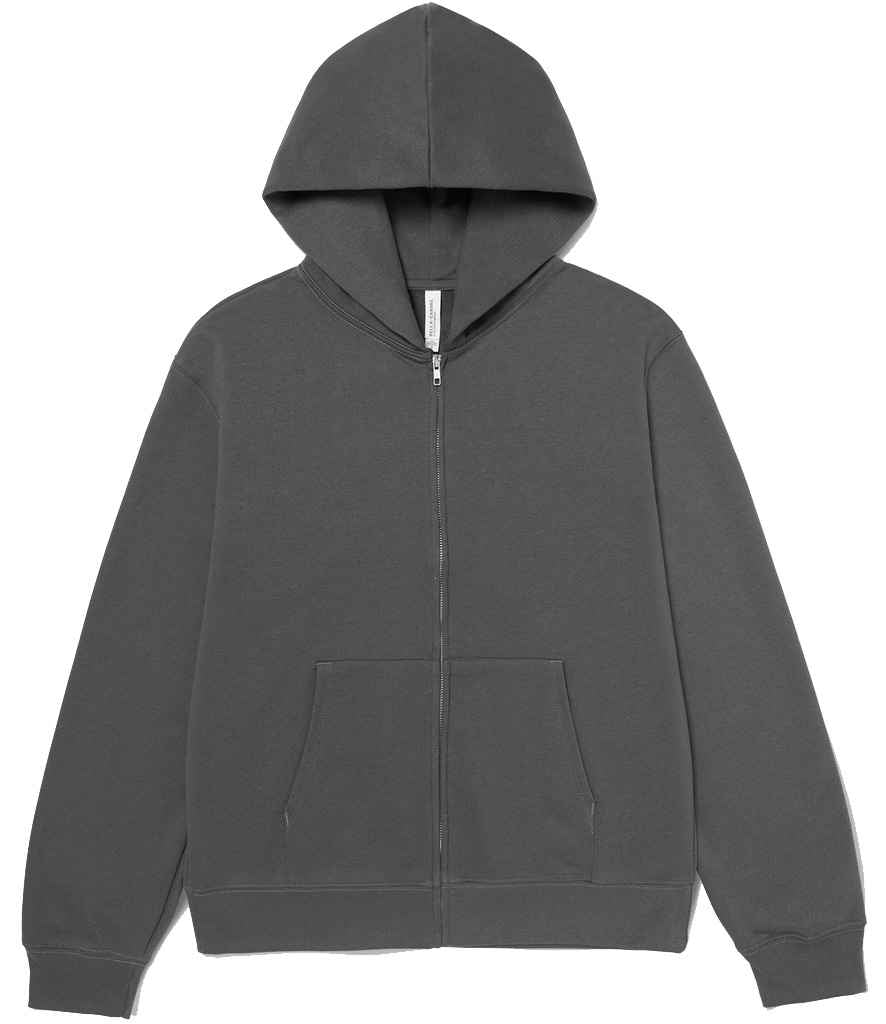 Canvas Unisex Heavy Full Zip Hoodie in Asphalt