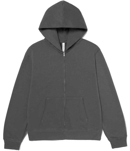 Canvas Unisex Heavy Full Zip Hoodie in Asphalt