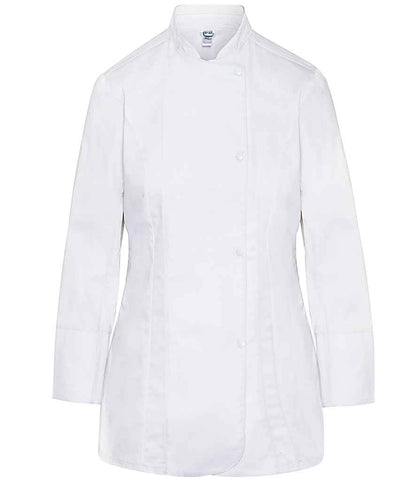 Dennys Ladies Long Sleeve Premium Chef's Jacket in White