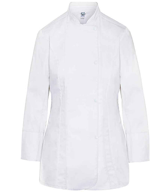 Dennys Ladies Long Sleeve Premium Chef's Jacket in White
