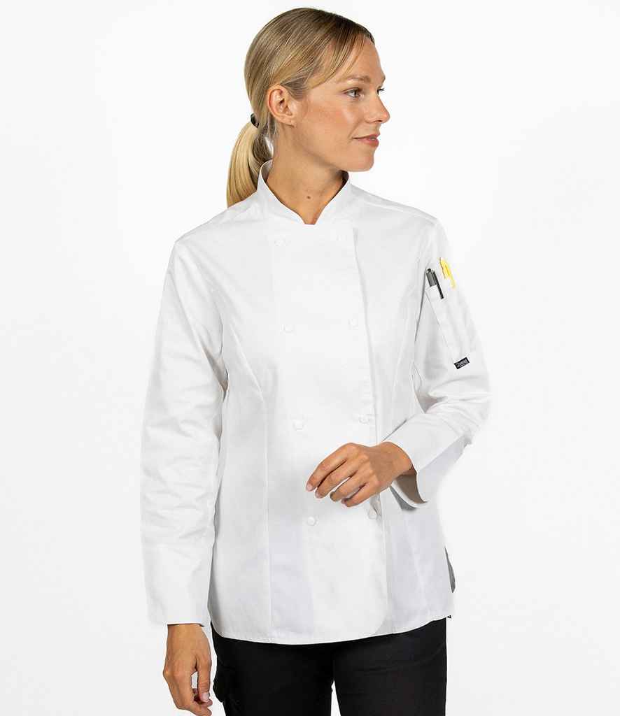 Dennys Ladies Long Sleeve Premium Chef's Jacket - model image