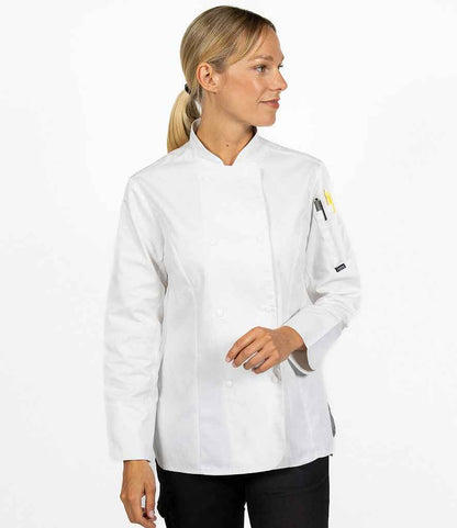 Dennys Ladies Long Sleeve Premium Chef's Jacket - model image