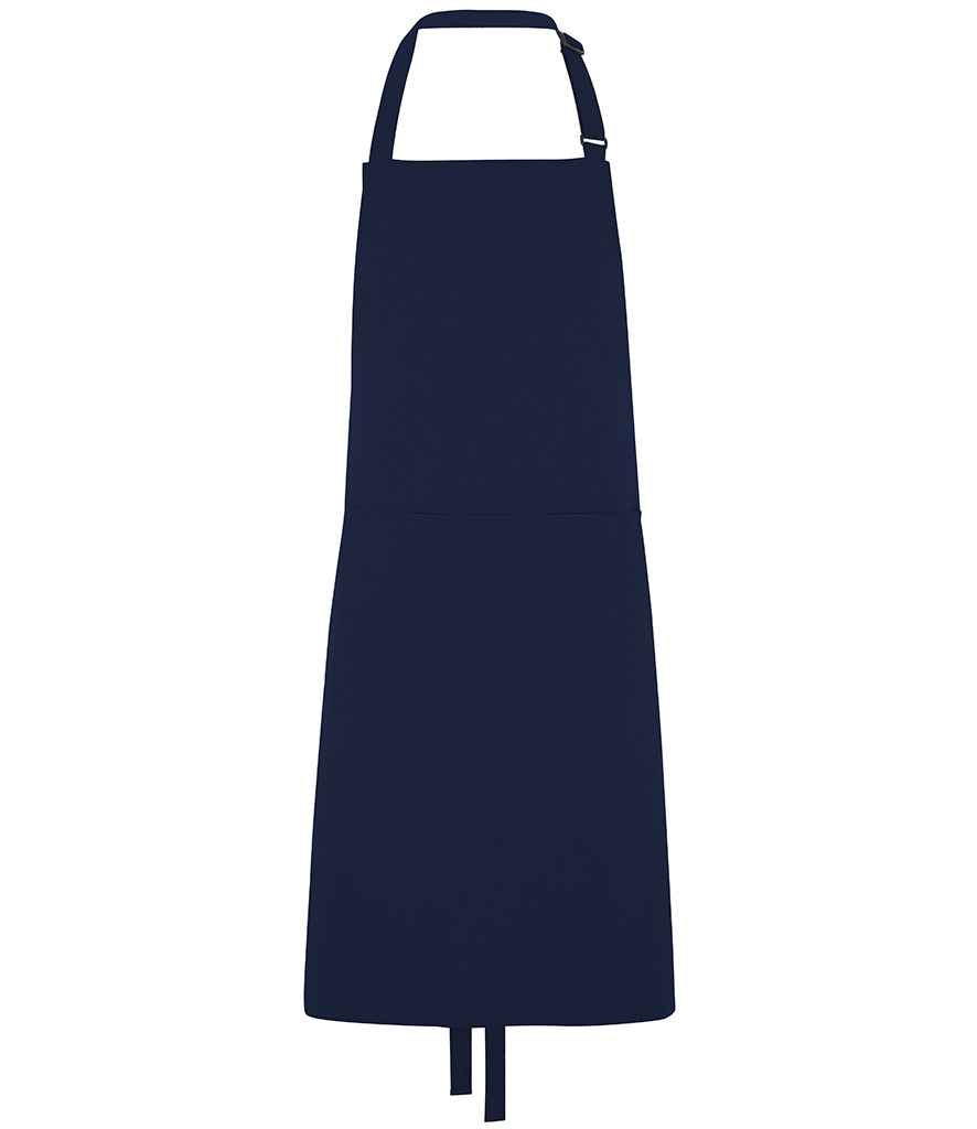 Dennys Polyester Bib Apron with Pocket in Navy
