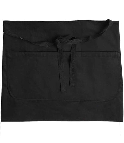 Dennys Bar Apron with Pocket in Black