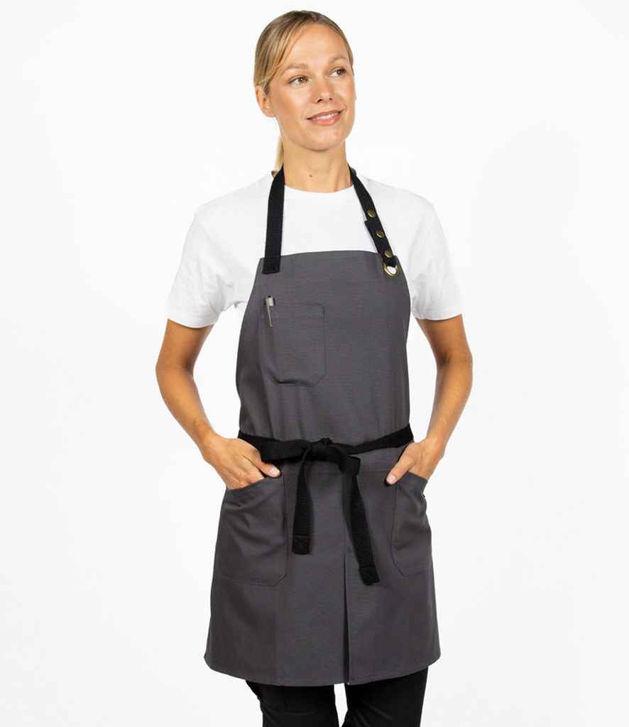 Dennys Canvas Apron with Front Split in Storm Grey