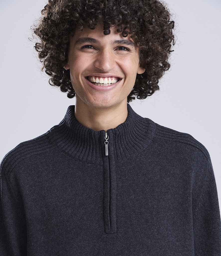 Ecologie Unisex Wakhan Zip Neck Sustainable Sweater - model image