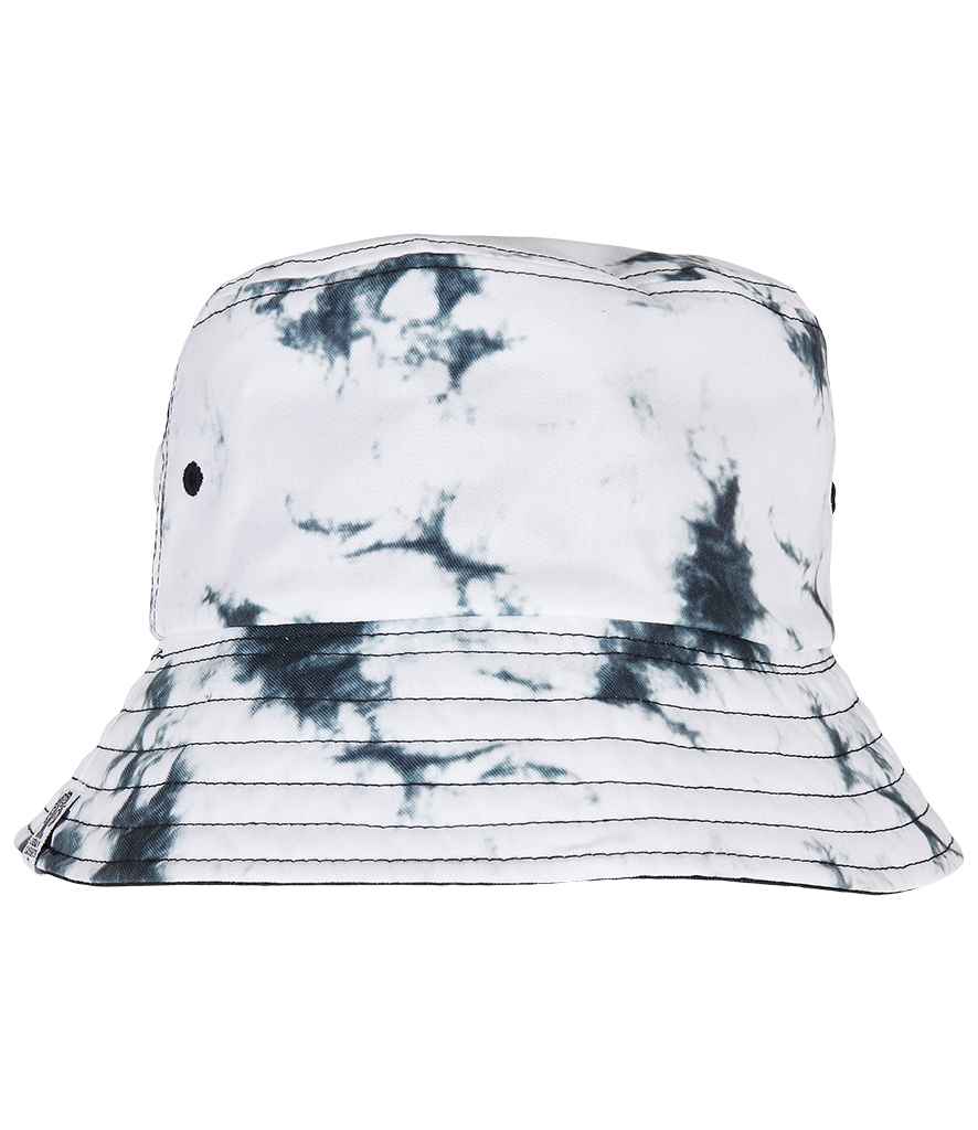 Flexfit Batik Dye Reversible Bucket Hat in Black/White