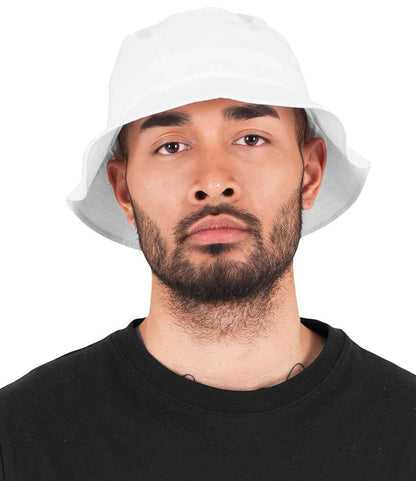 Flexfit Cotton Twill Bucket Hat in White