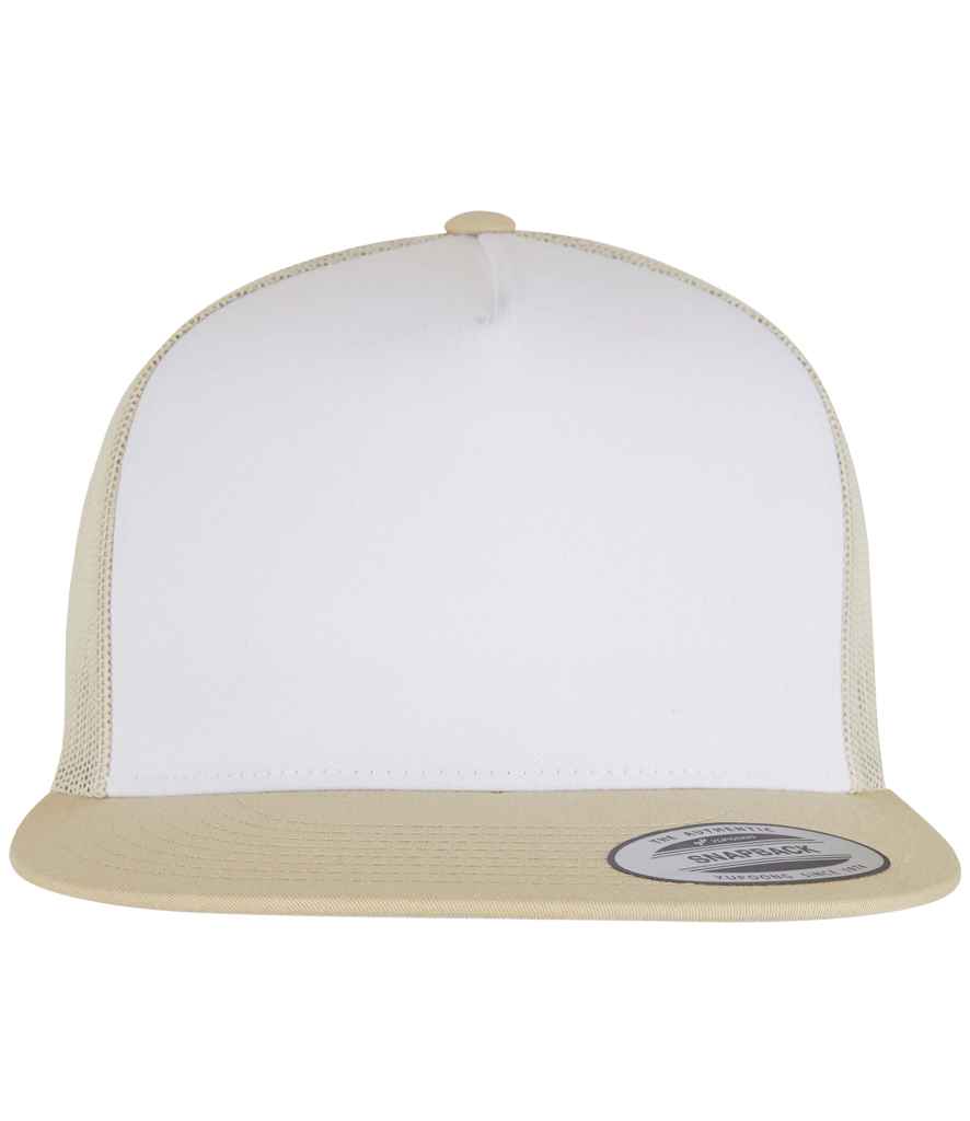Flexfit Contrast Trucker Cap in Gold/White/Beige