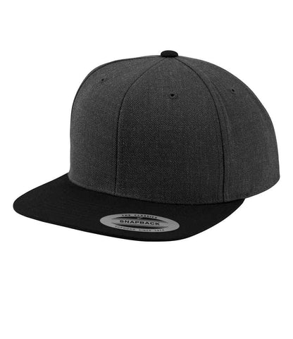 Flexfit Two Tone Classic Snapback Cap in Charcoal/Black