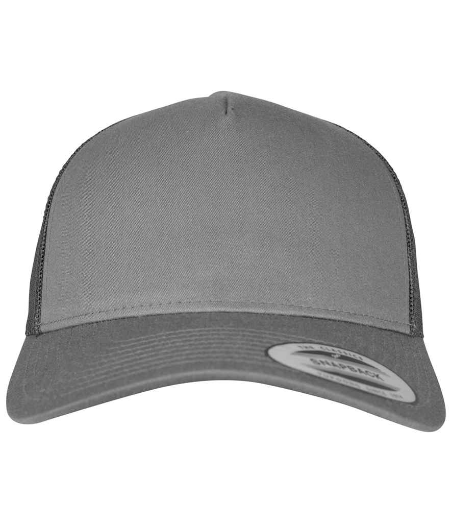 Flexfit 5 Panel Retro Trucker Cap in Charcoal