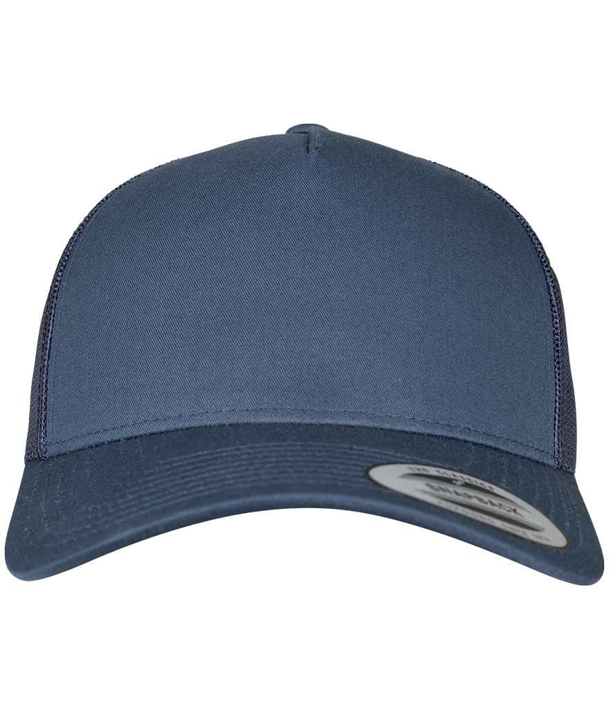 Flexfit 5 Panel Retro Trucker Cap in Navy