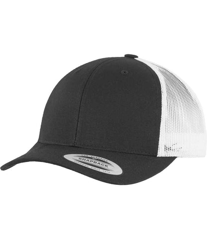 Flexfit Retro Trucker Two Tone Cap in Black/White